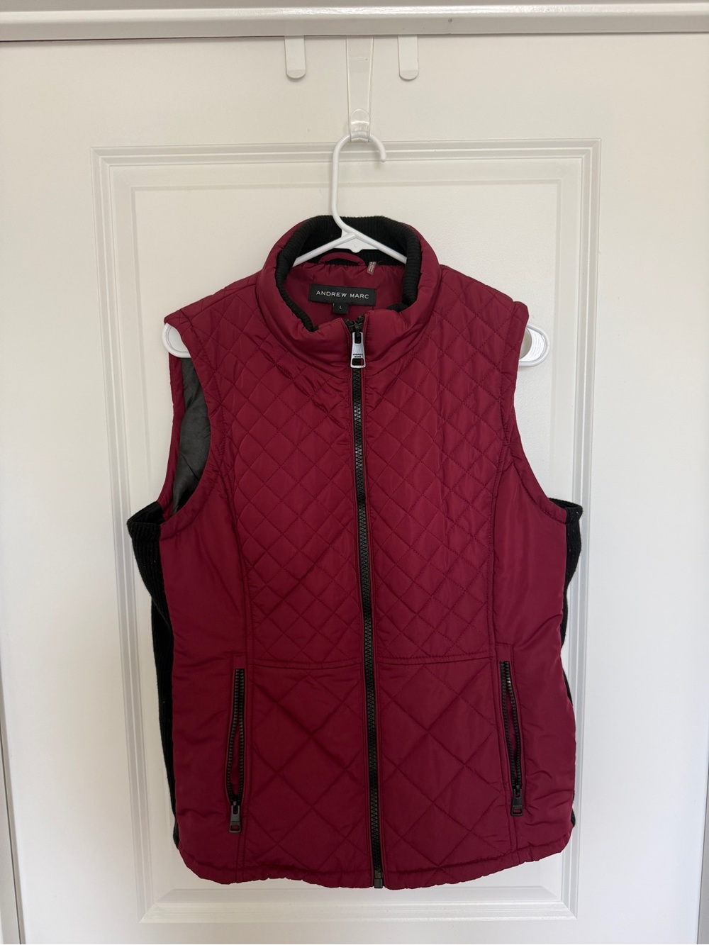 Andrew Marc Quilted Wine Red Women's Vest